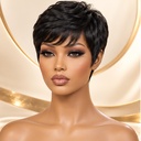 Black Pixie Cut
