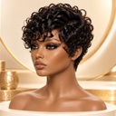 Human Hair Watercurl Pixie