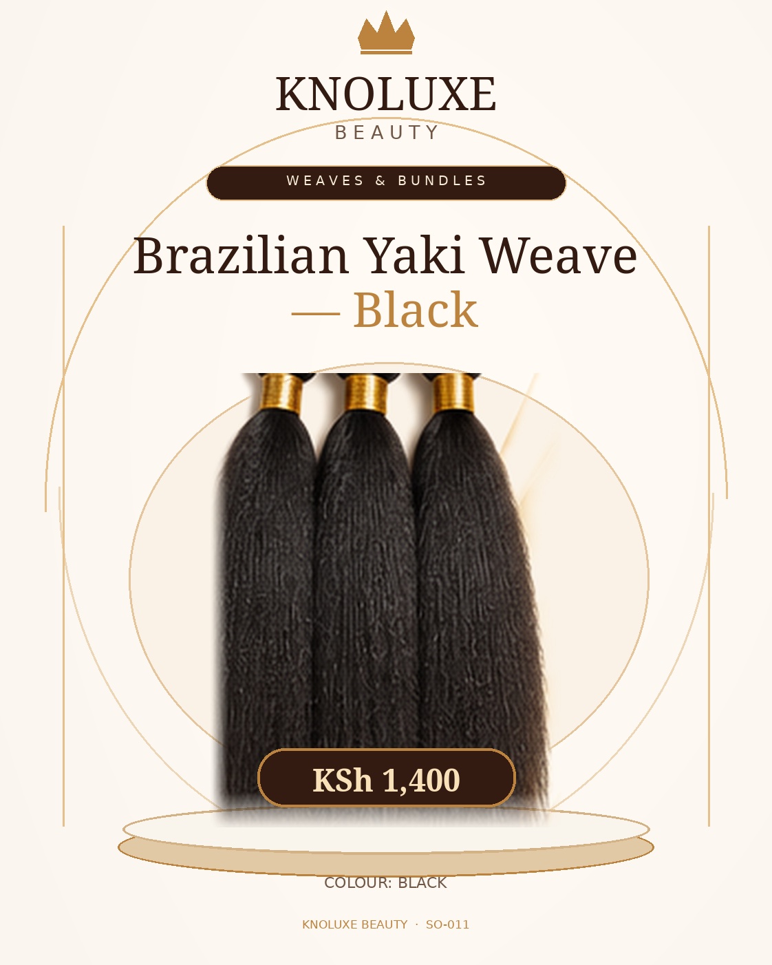 Brazilian Yaki Weave — Black