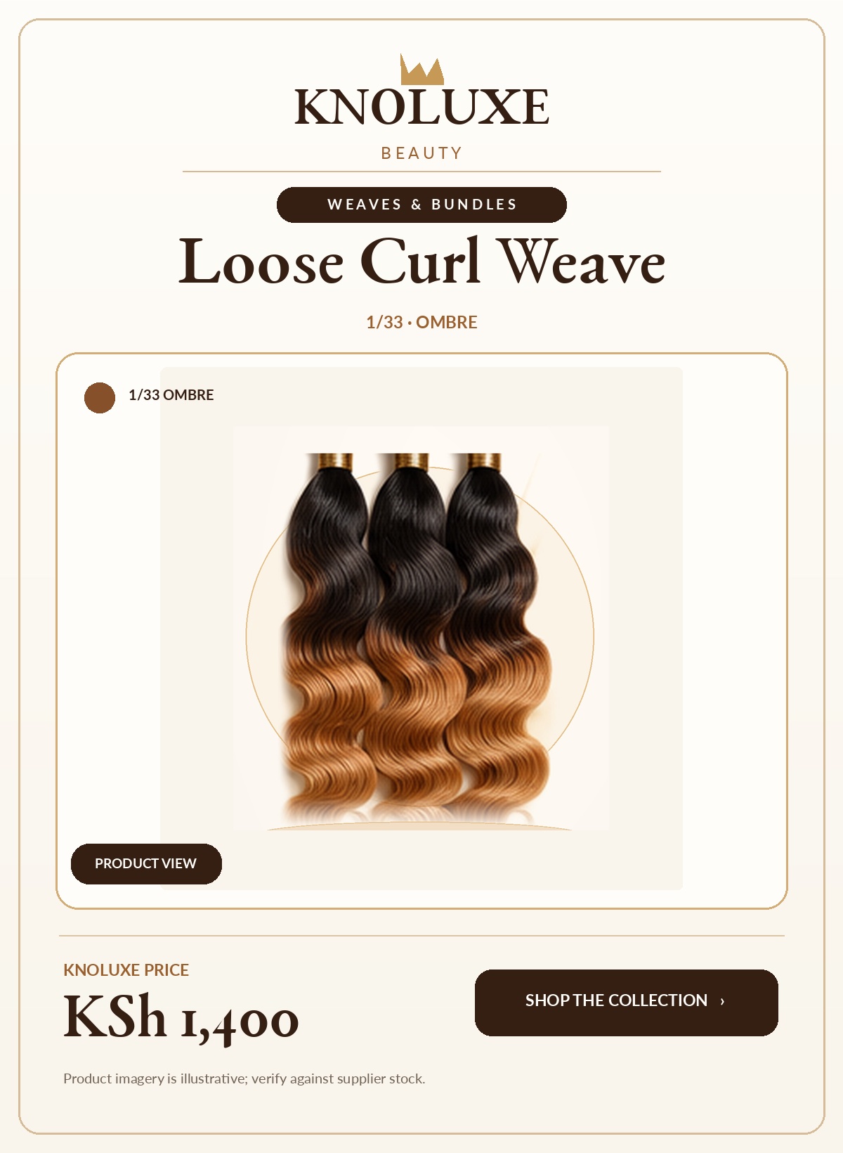 Loose Curl Weave — Ombre