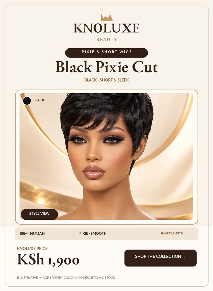 Black Pixie Cut