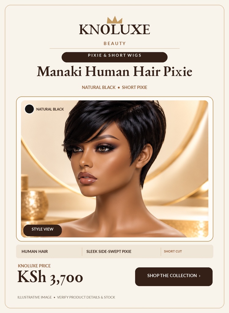 Manaki Human Hair Pixie