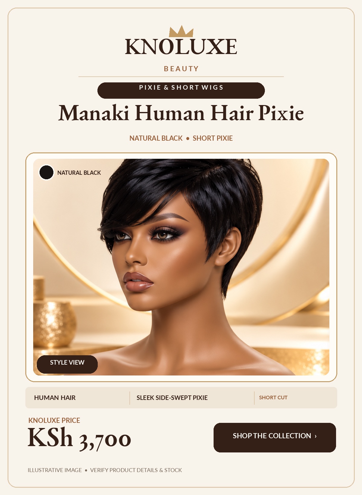 Manaki Human Hair Pixie