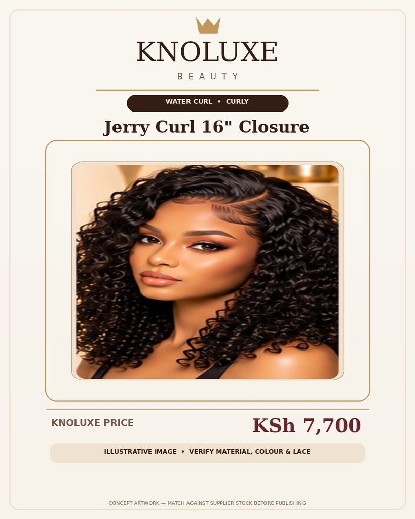 Jerry Curl 16" Closure